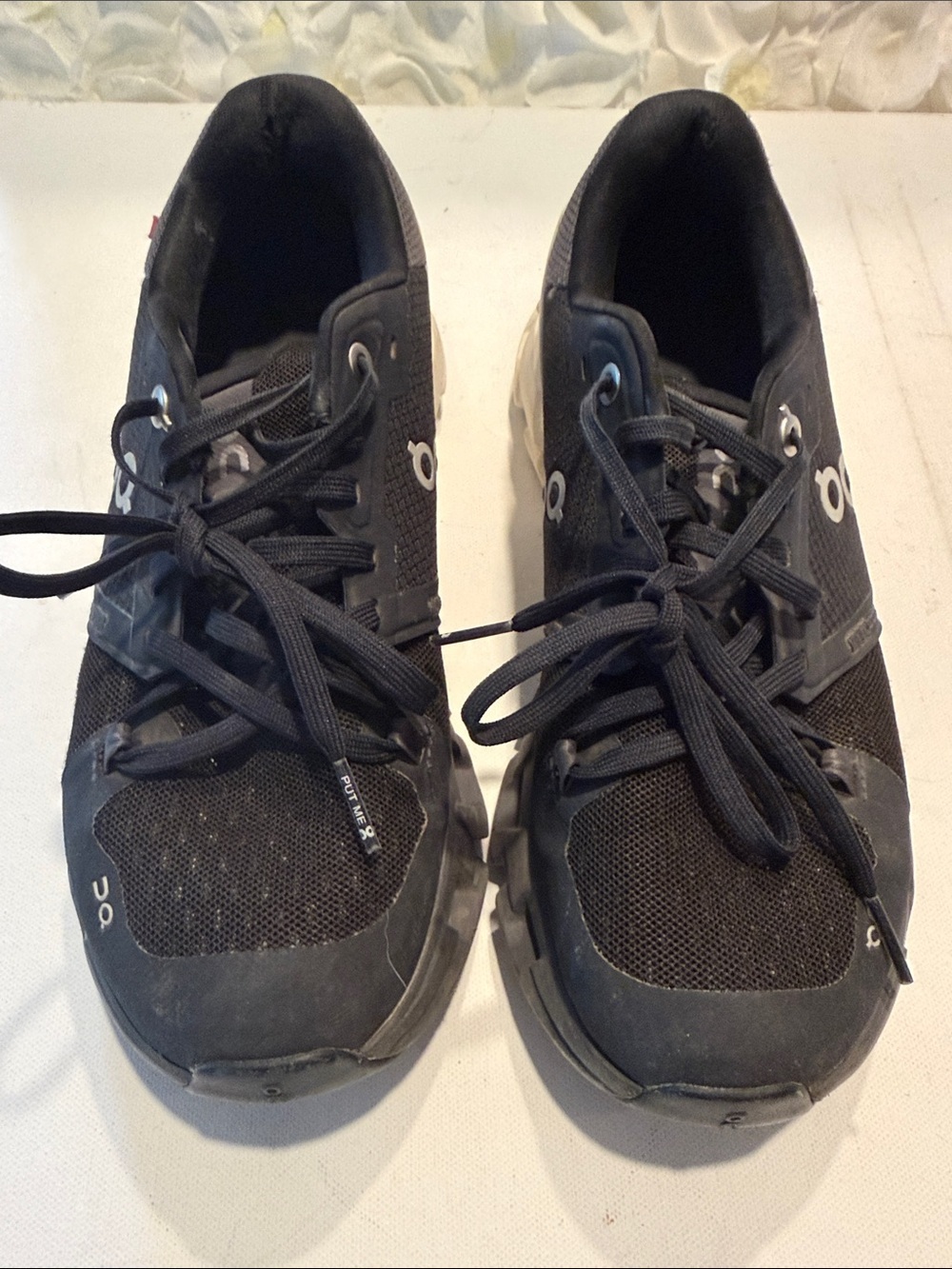 On Running Black Mesh Lace-Up Sneakers